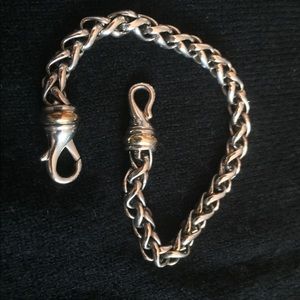David Yurman Large Silver Wheat bracelet